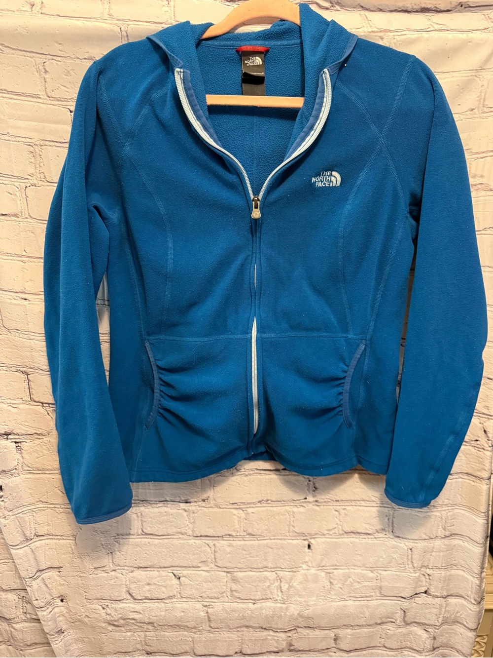 The North Face Women's Bright Blue Full-Zip Hooded Fleece Jacket